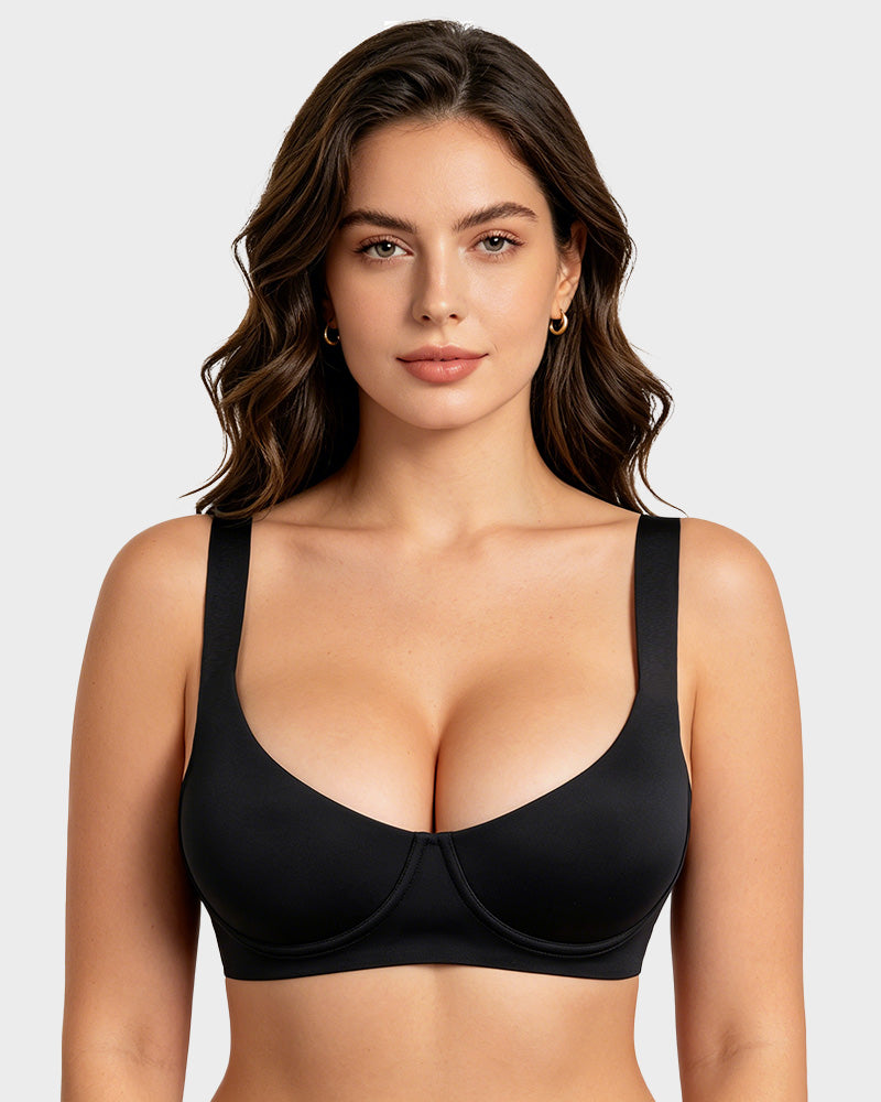 Bare-Unlined Demi Bra with Jelly Gel