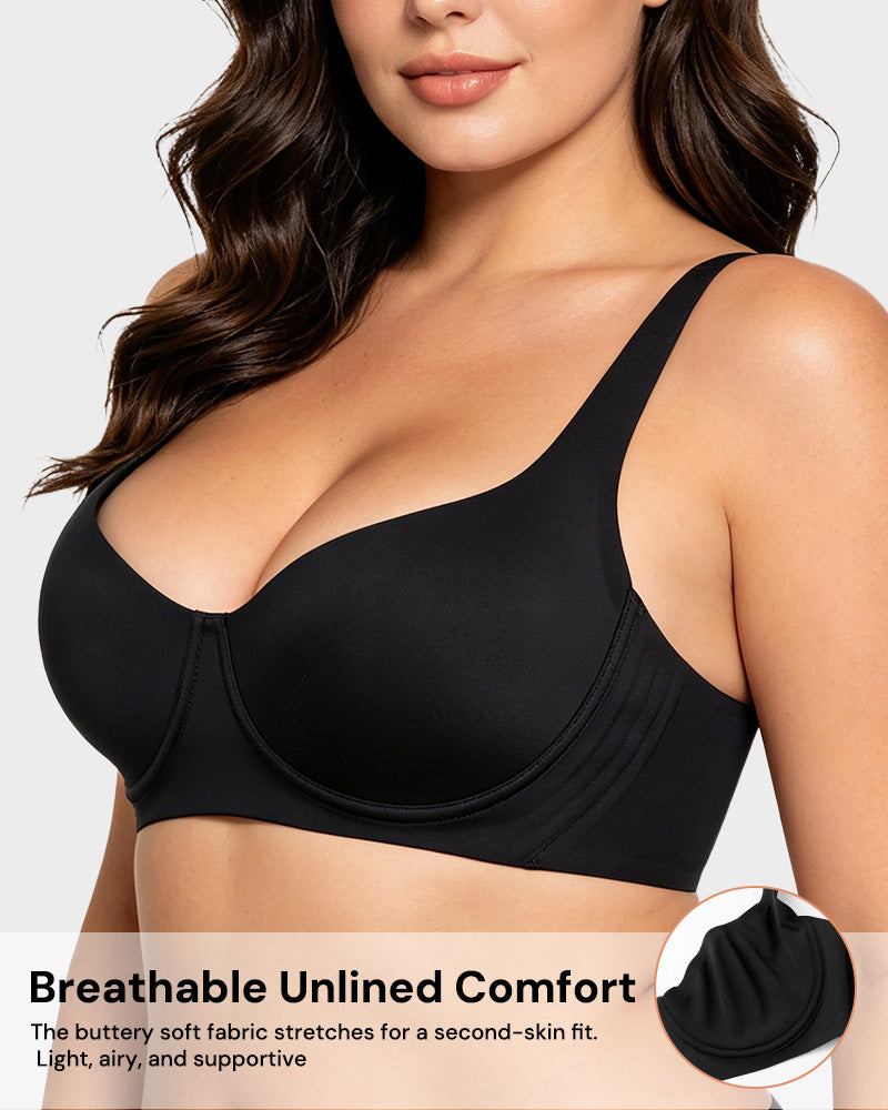 Bare-Unlined Demi Bra with Jelly Gel