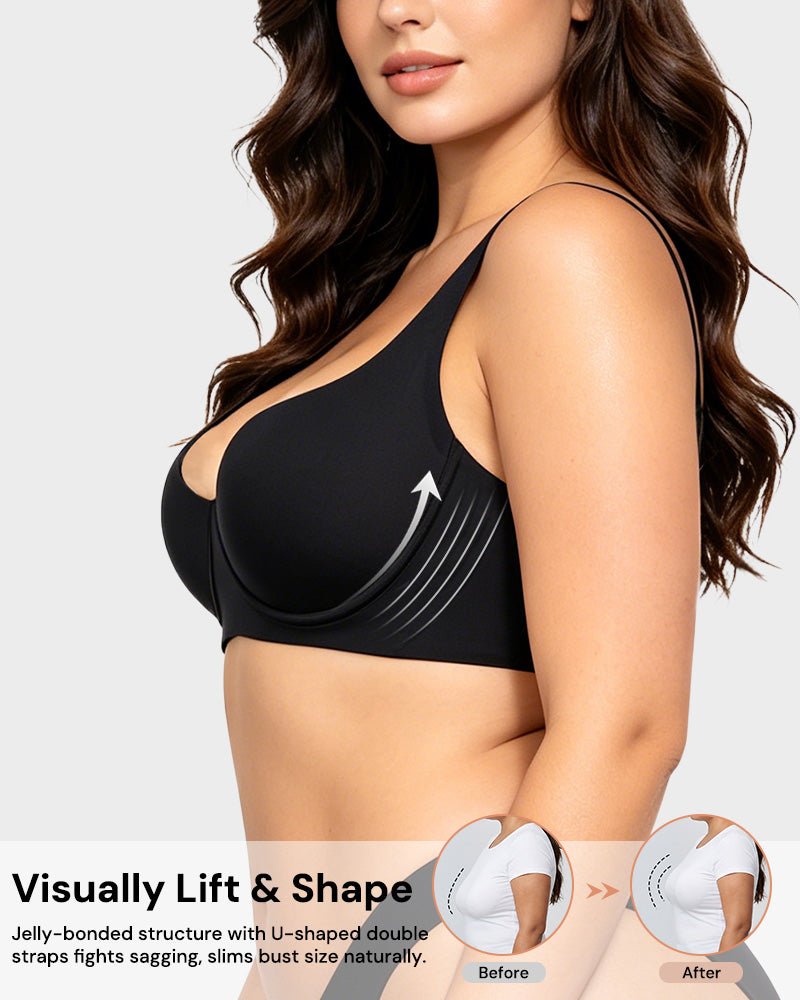 Bare-Unlined Demi Bra with Jelly Gel