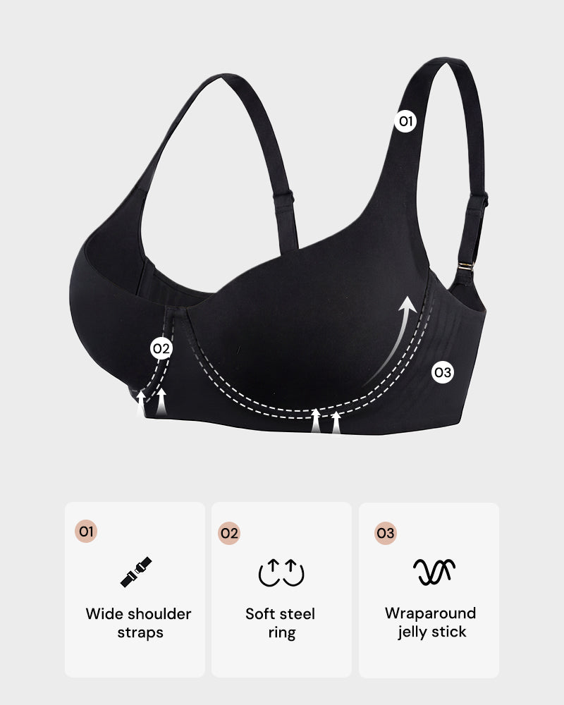 Bare-Unlined Demi Bra with Jelly Gel