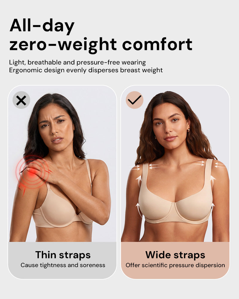 Bare-Unlined Demi Bra with Jelly Gel