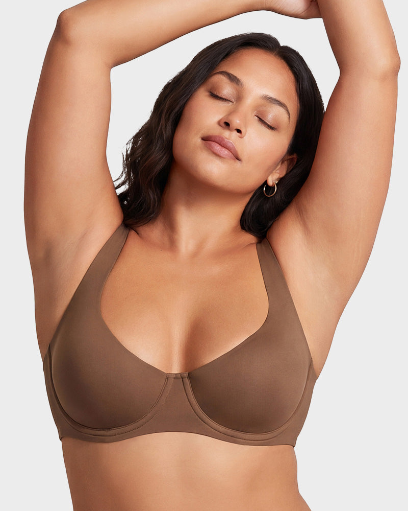 Bare-Unlined Demi Bra with Jelly Gel