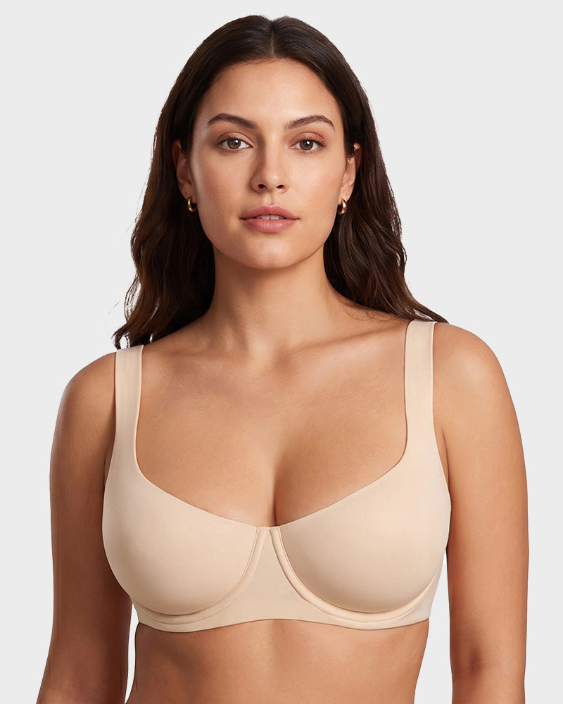 Bare-Unlined Demi Bra with Jelly Gel