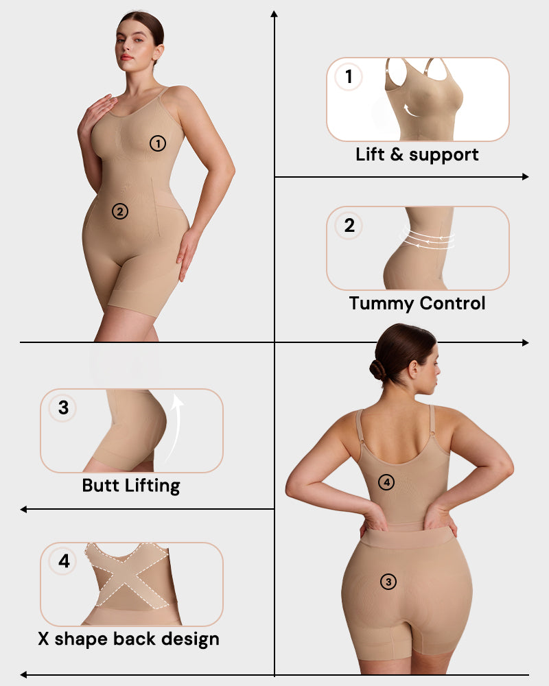 Pull-Down Shapewear Bodysuit