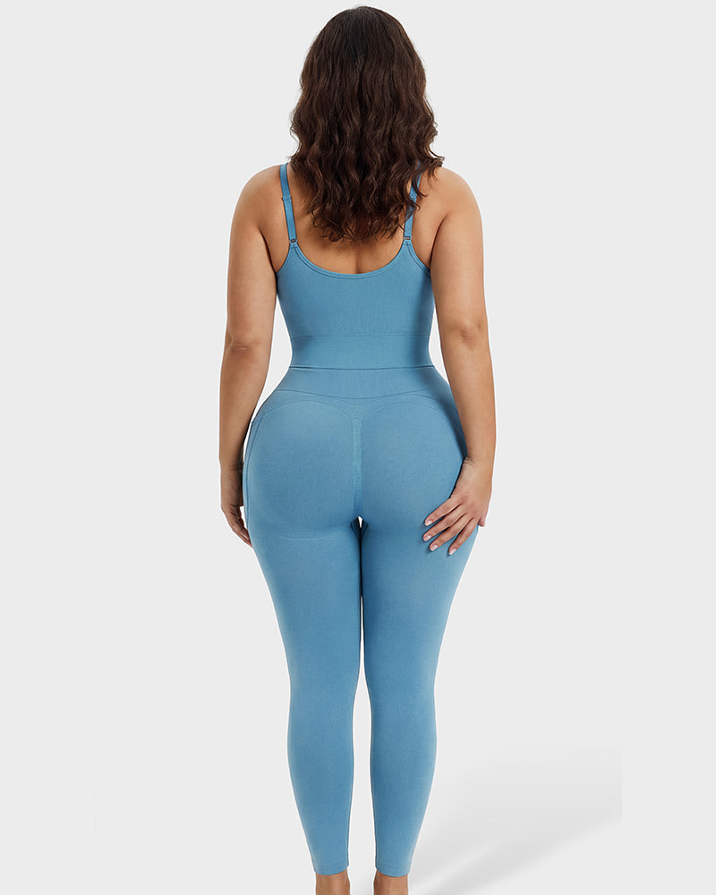 Deep V Front Zip Full Body Shaper