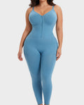 Deep V Front Zip Full Body Shaper