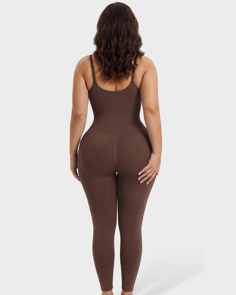 Deep V Front Zip Full Body Shaper