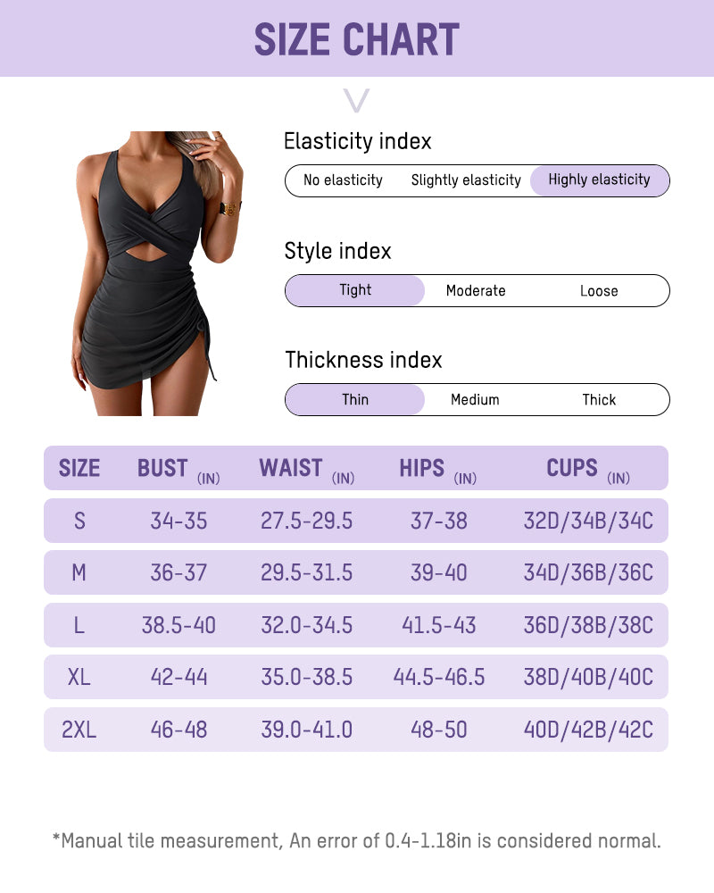 Mesh Cutout Tummy Control One-Piece Swimdress