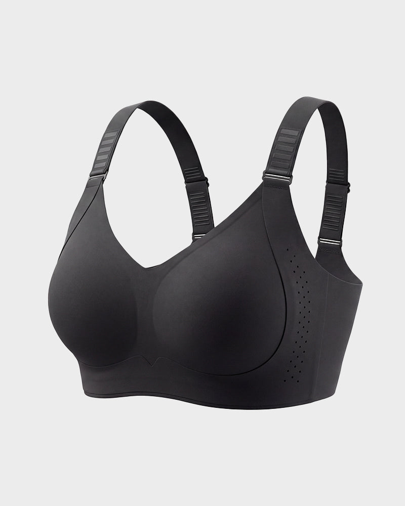 Front Clasp V-Neck Wireless Minimizer Bra