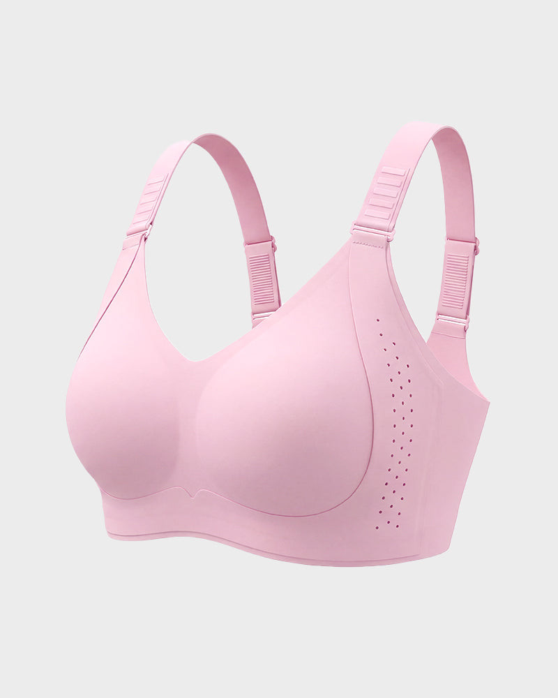 Front Clasp V-Neck Wireless Minimizer Bra