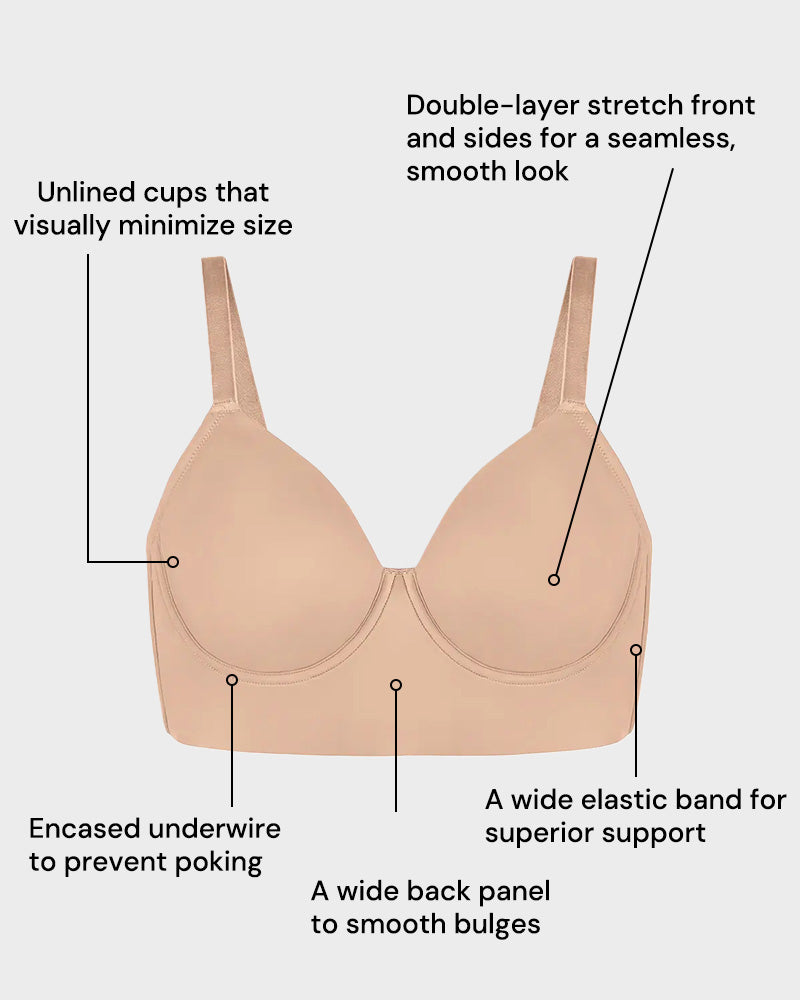 Seamless Minimizer Bra for Fuller Bust Support