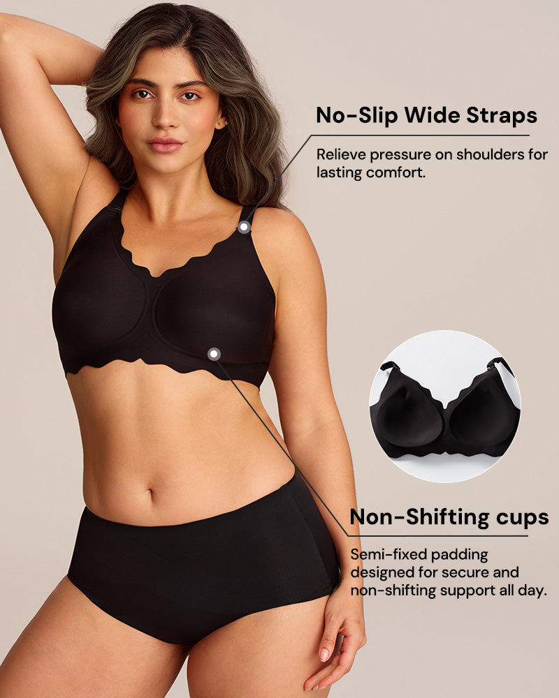 Soft Full Coverage Scalloped Wireless
