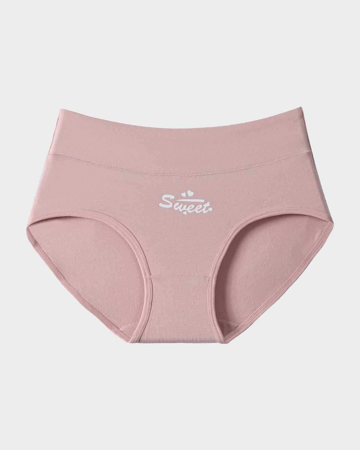 6-Pack Soft Cotton Heart Print High-Waist Panties