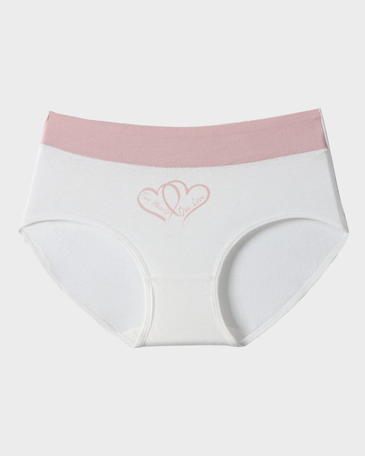 6-Pack Soft Cotton Heart Print High-Waist Panties