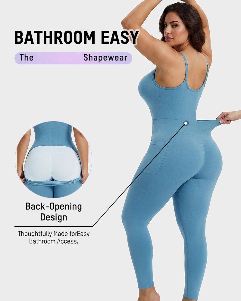 Deep V Front Zip Full Body Shaper