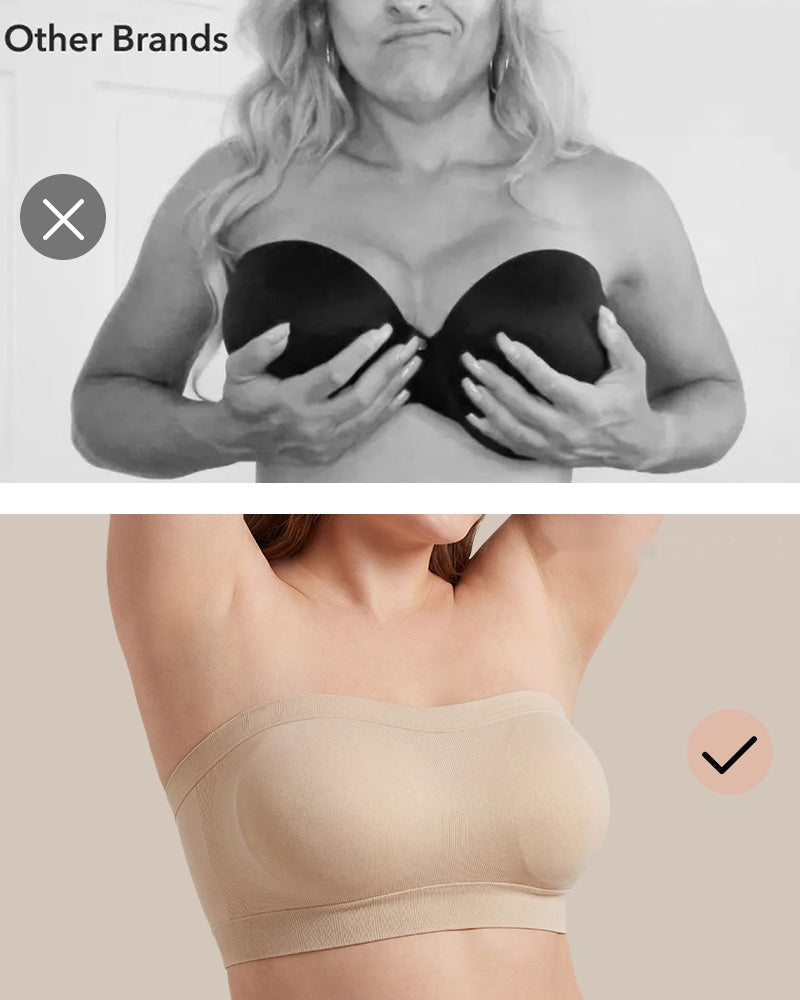 Stay‑Put Wireless Seamless Bandeau Bra