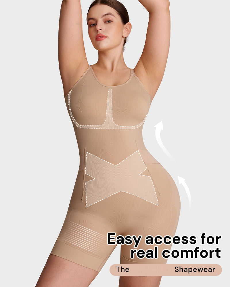 Pull-Down Shapewear Bodysuit